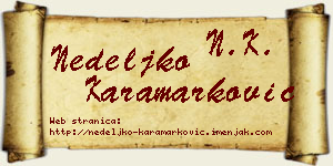 Nedeljko Karamarković vizit kartica